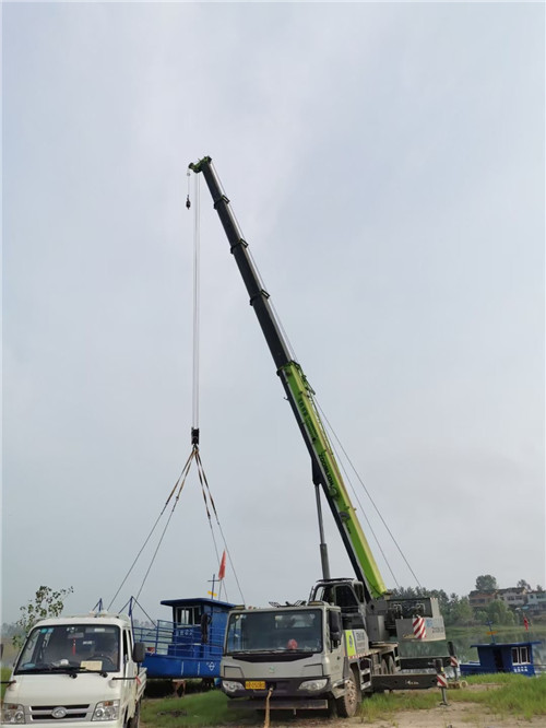 山亭区桥梁建设吊装案例